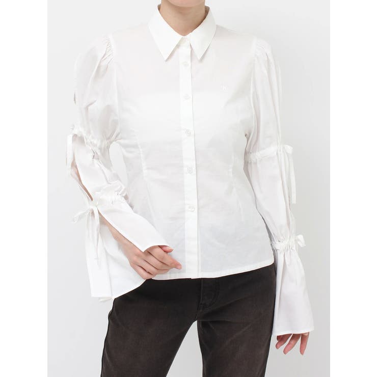 スリットリボンスリーブシャツ | jouetie | 詳細画像32 