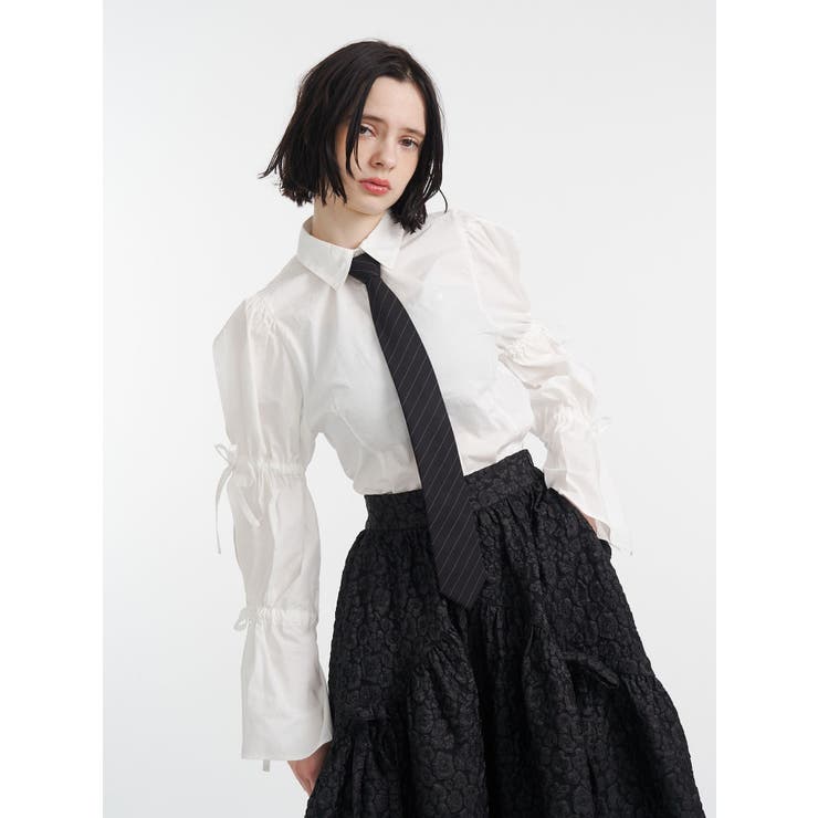 スリットリボンスリーブシャツ | jouetie | 詳細画像9 