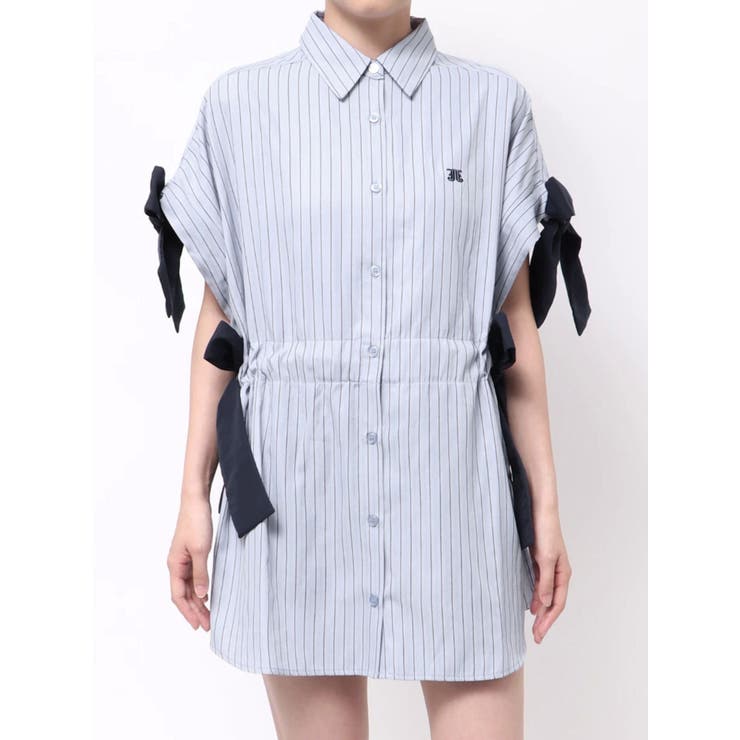 ウエストリボンチュニックシャツ[品番：MKSW0064589]｜jouetie