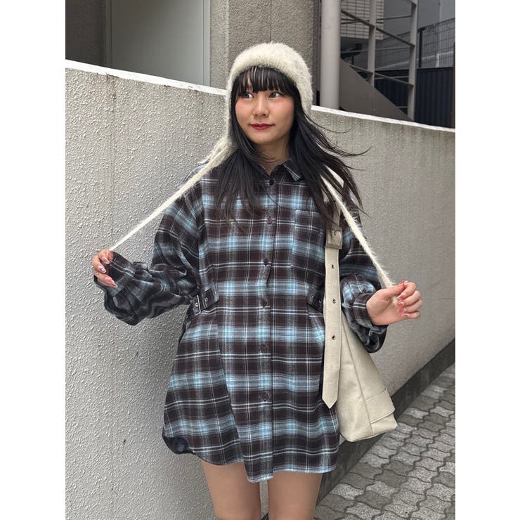 2018AW チェックシャツ&ウエストポシェット ウエストベルトチェックシャツ[品番：MKSW0065103]｜jouetie
