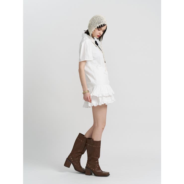 リボンタイヘムフリルチュニックシャツ | jouetie | 詳細画像12 