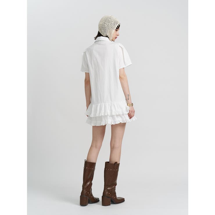 リボンタイヘムフリルチュニックシャツ | jouetie | 詳細画像13 