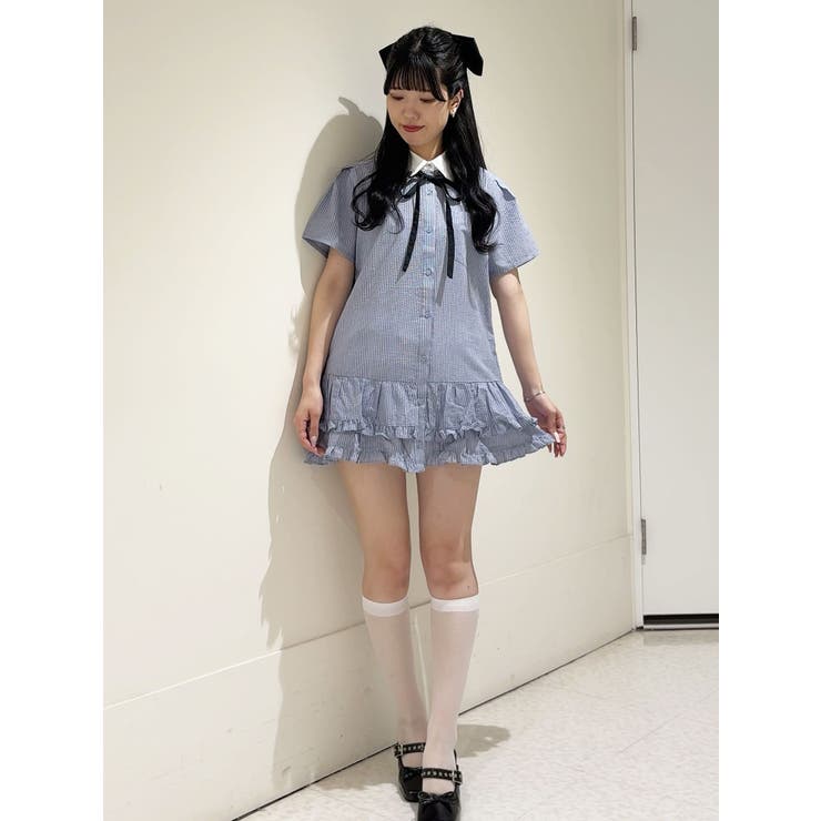 リボンタイヘムフリルチュニックシャツ | jouetie | 詳細画像29 