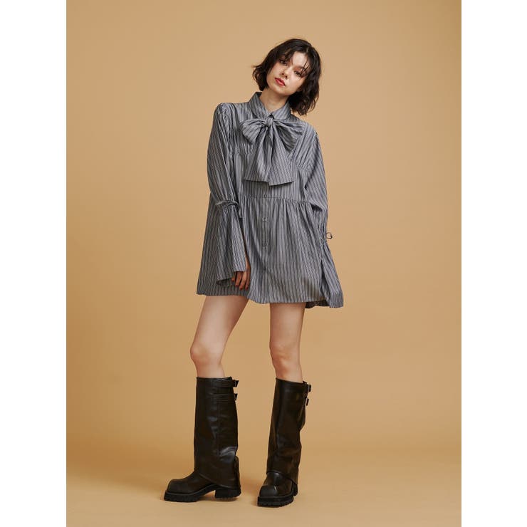 リボンタイチュニックシャツ | jouetie | 詳細画像2 