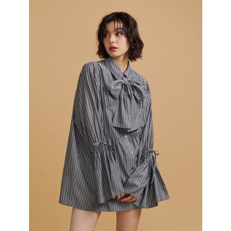 リボンタイチュニックシャツ | jouetie | 詳細画像3 