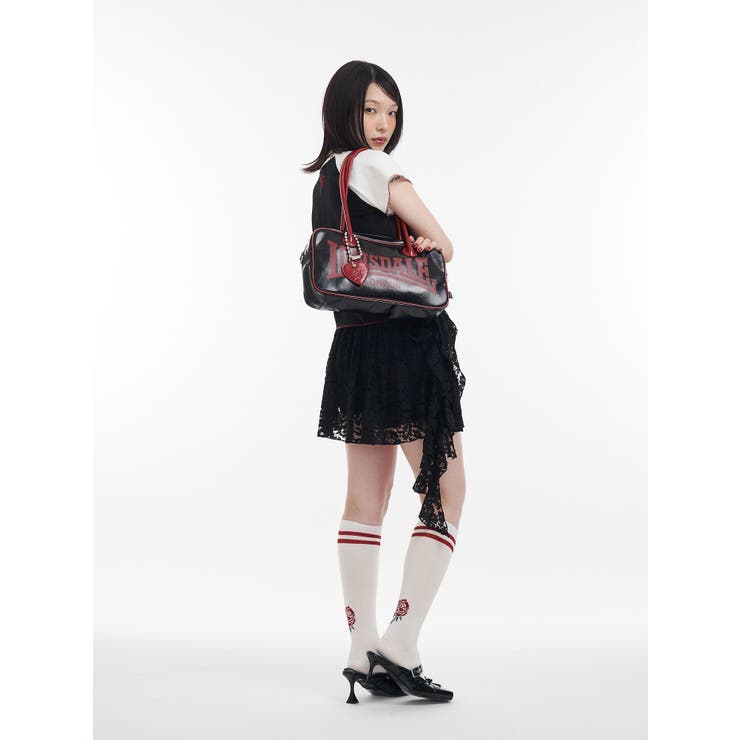 【LONSDALE×jouetie】ローズジャガードラインハイソックス | jouetie | 詳細画像2 