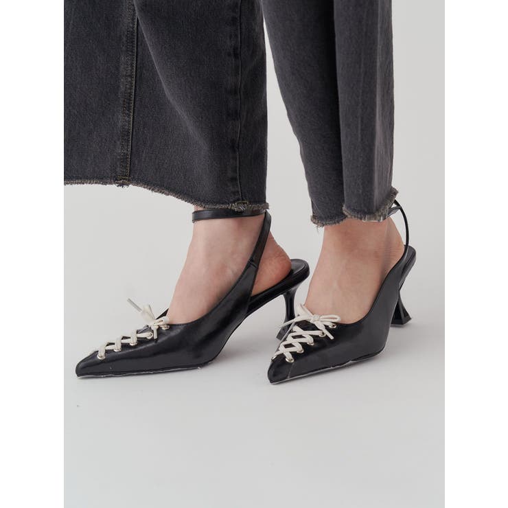 レースアップポインテットパンプス | jouetie | 詳細画像4 