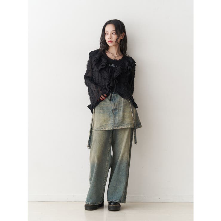 スカートドッキングルーズパンツ | jouetie | 詳細画像3 