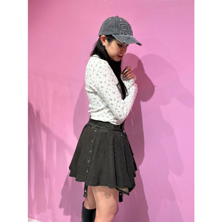 アシメヘムデニムミニスカート【セットアップ対応】 | jouetie | 詳細画像23 