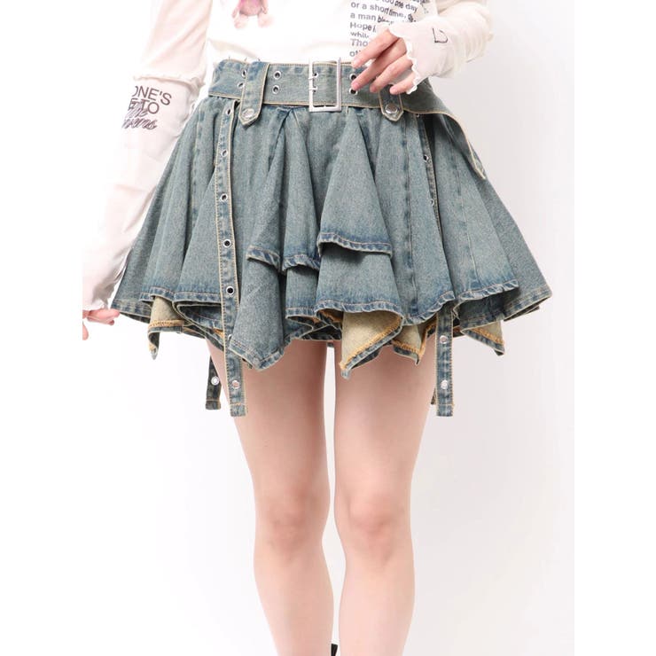 アシメヘムデニムミニスカート【セットアップ対応】 | jouetie | 詳細画像36 