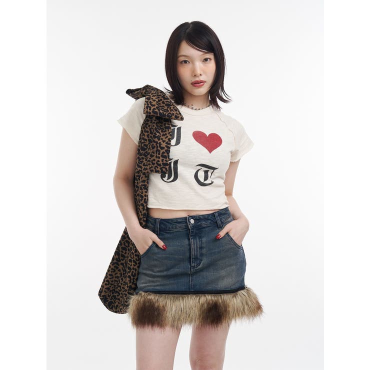 ファードッキングデニムミニスカート | jouetie | 詳細画像7 