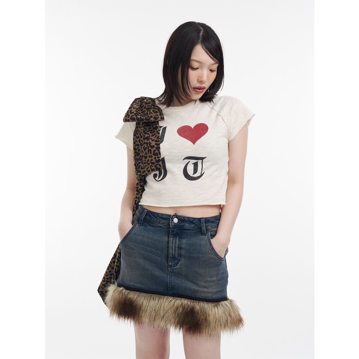 ファードッキングデニムミニスカート | jouetie | 詳細画像8 