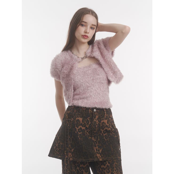 ハーフスリーブラメニットアンサンブル | jouetie | 詳細画像16 