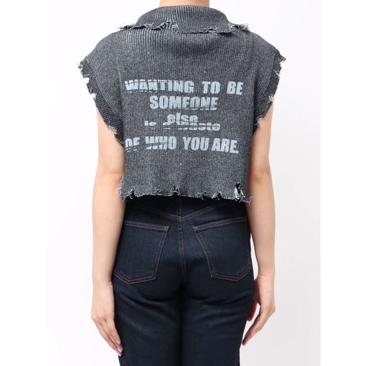 ハーフジップダメージニット | jouetie | 詳細画像12 