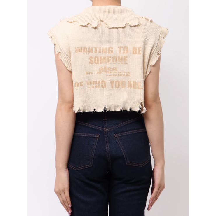 ハーフジップダメージニット | jouetie | 詳細画像17 