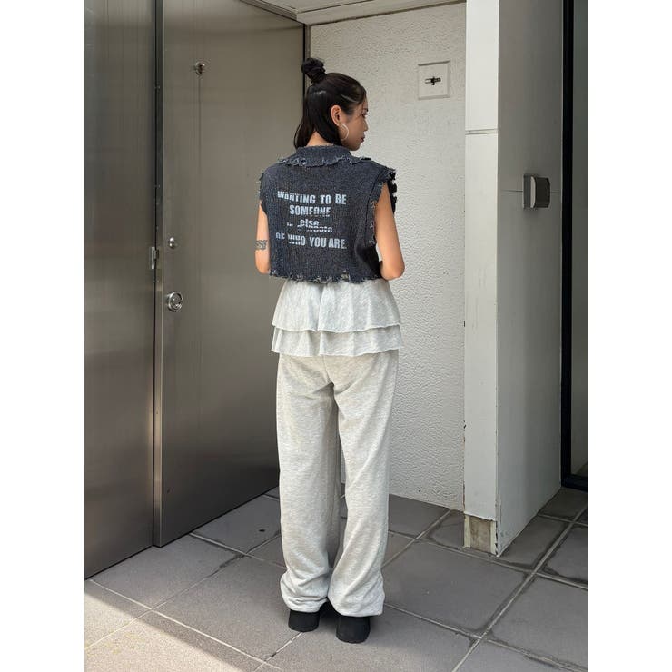 ハーフジップダメージニット | jouetie | 詳細画像2 