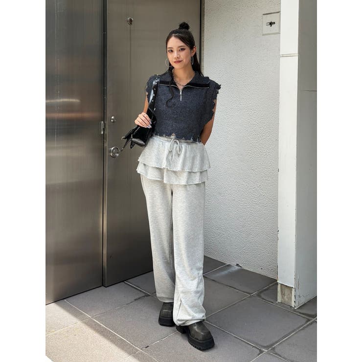 ハーフジップダメージニット | jouetie | 詳細画像5 