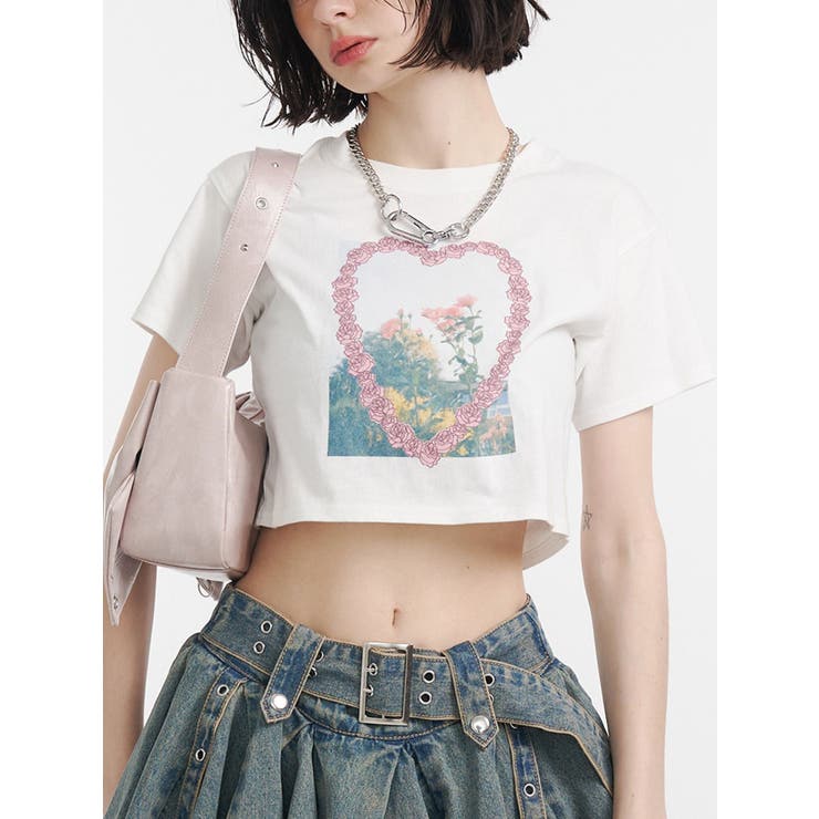 フラワーフォトフィットTシャツ | jouetie | 詳細画像7 