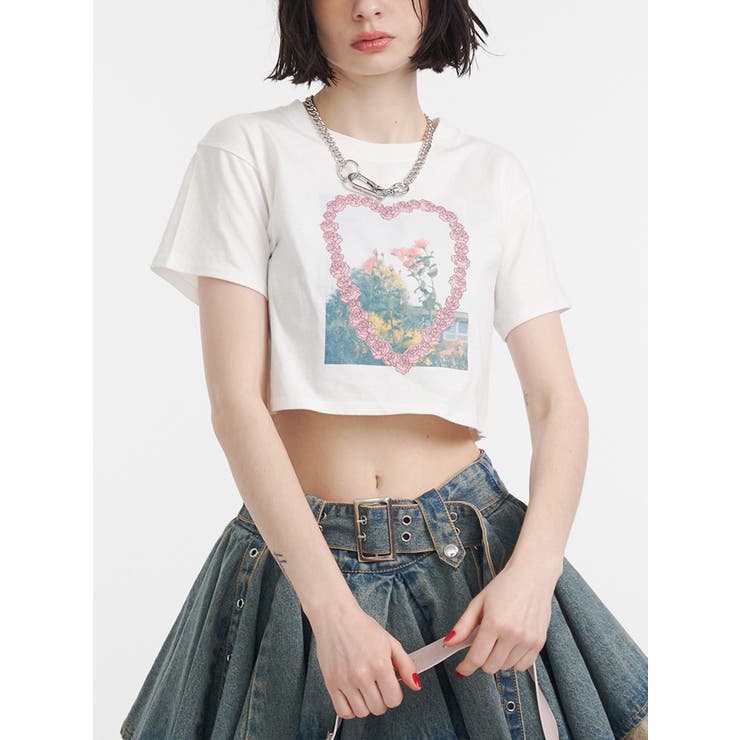 フラワーフォトフィットTシャツ | jouetie | 詳細画像8 