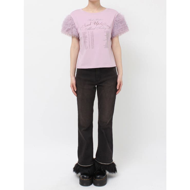 フリルチュールドッキングTシャツ | jouetie | 詳細画像21 