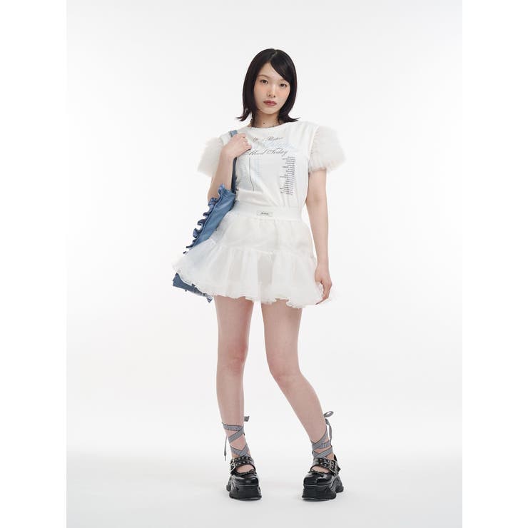 フリルチュールドッキングTシャツ | jouetie | 詳細画像5 