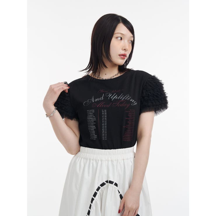 フリルチュールドッキングTシャツ | jouetie | 詳細画像6 