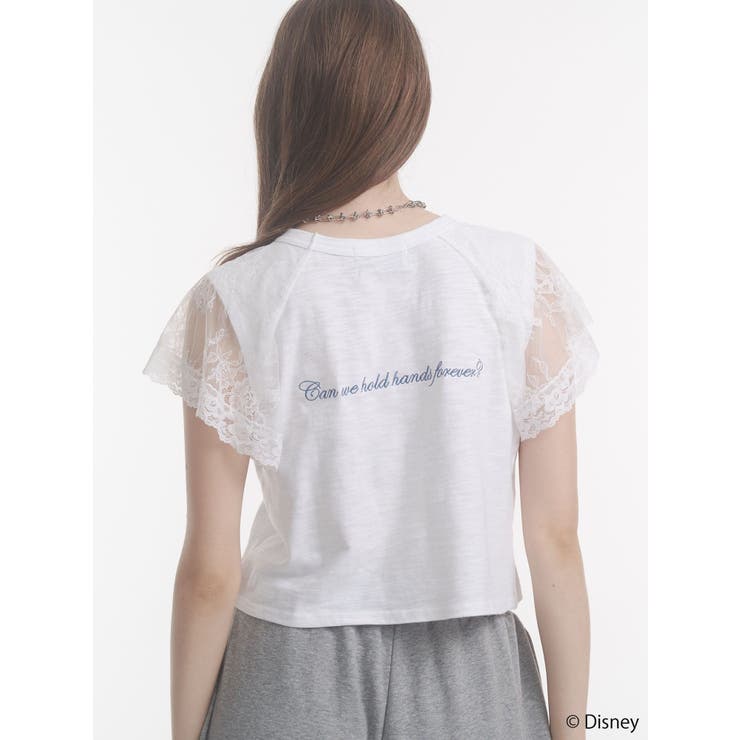 【Mickey&Minnie】ILOVEレースリメイクトップス | jouetie | 詳細画像4 