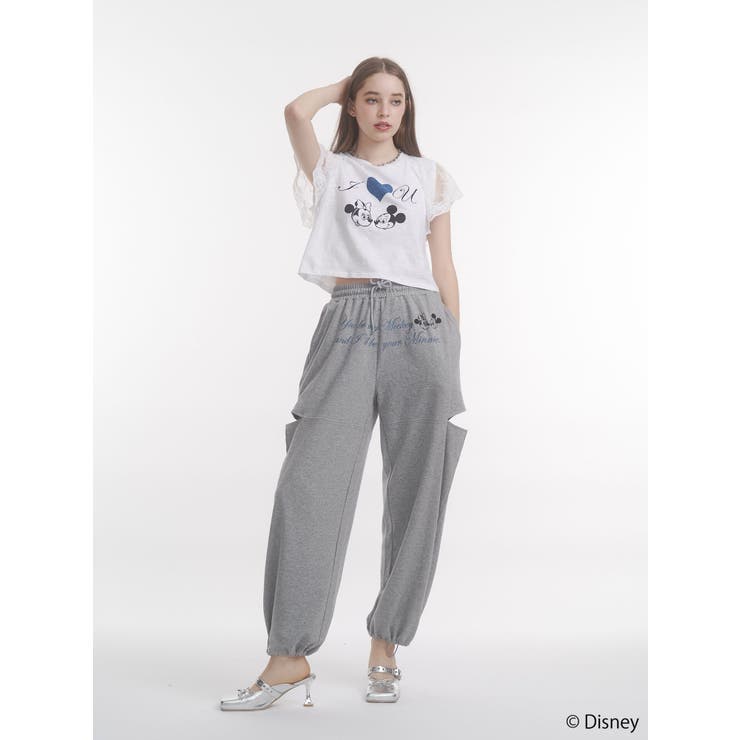 【Mickey&Minnie】ILOVEレースリメイクトップス | jouetie | 詳細画像8 