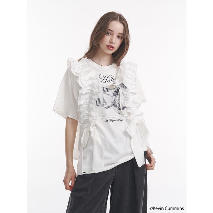 【KevinCummins×jouetie】フォトダメージBIGTシャツ | jouetie | 詳細画像1 