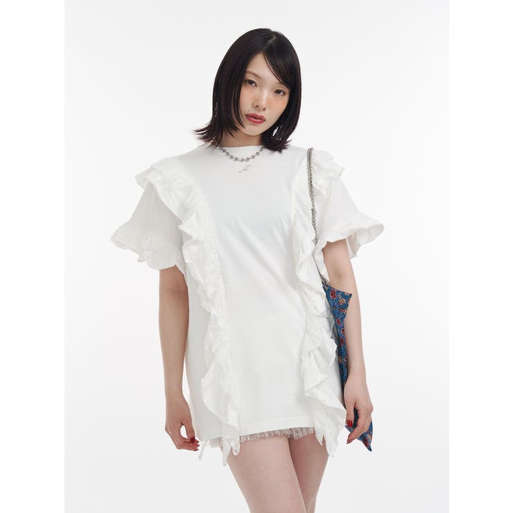 フリルドッキングルーズTシャツ | jouetie | 詳細画像1 