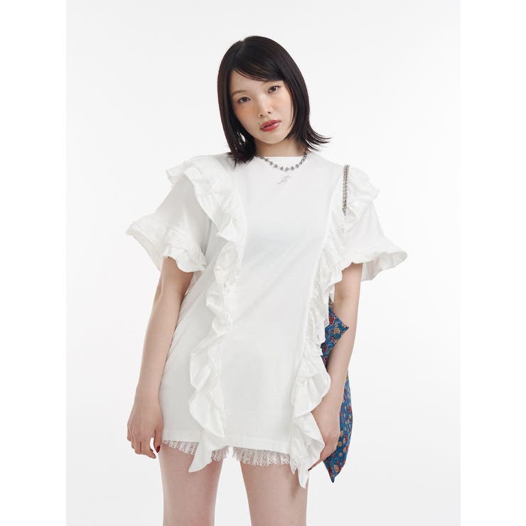 フリルドッキングルーズTシャツ | jouetie | 詳細画像9 
