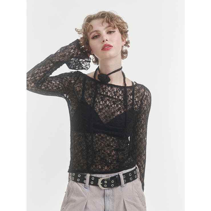 レースギャザートップス | jouetie | 詳細画像3 