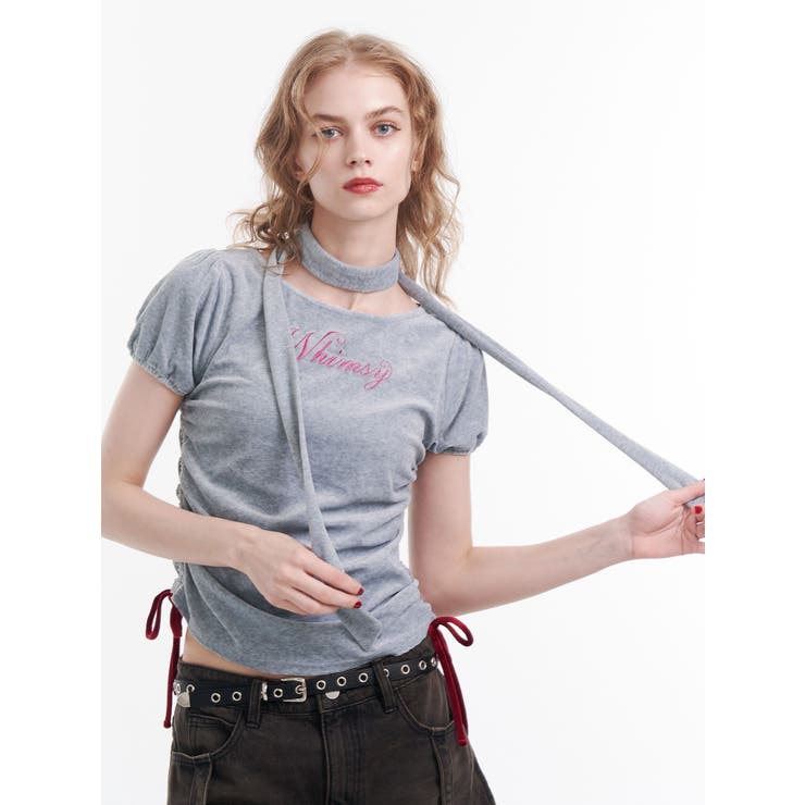 ベロアチョーカートップス[品番：MKSW0066147]｜jouetie