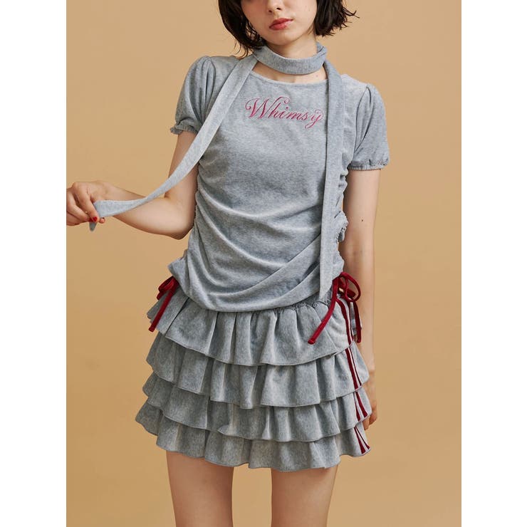 グレー | ベロアチョーカートップス | jouetie