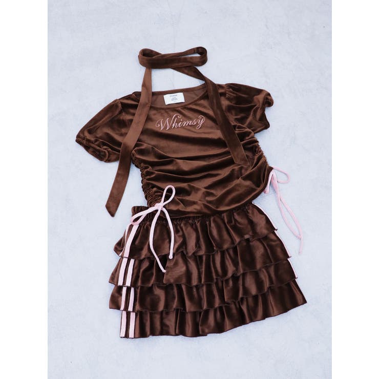 ブラウン | ベロアチョーカートップス | jouetie