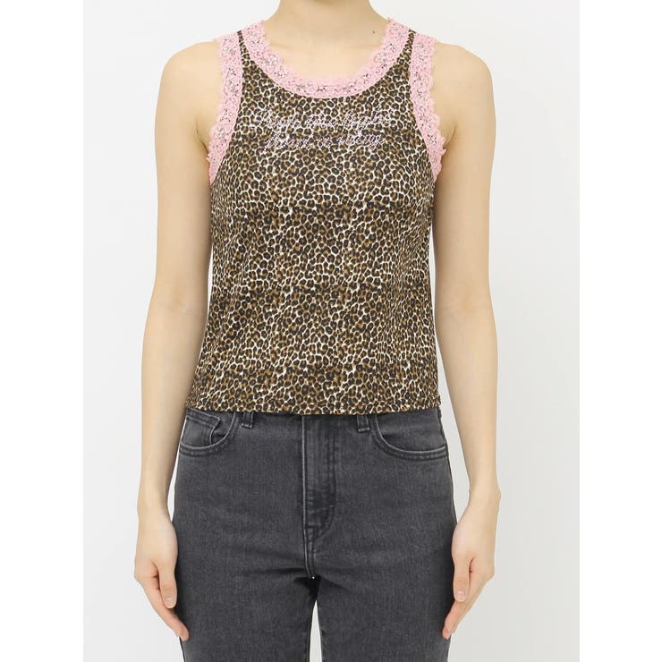 レースラインストーンロゴタンクトップ | jouetie | 詳細画像18 