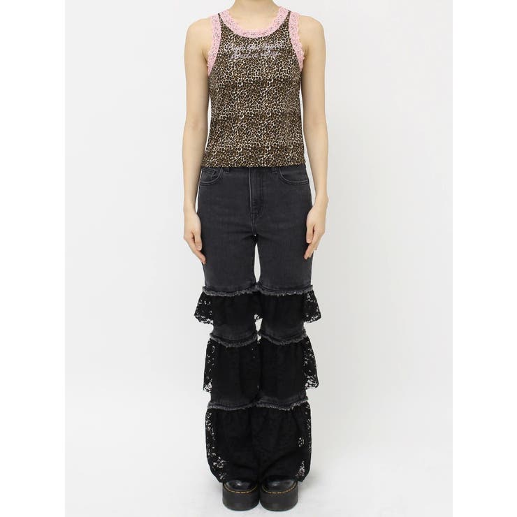 レースラインストーンロゴタンクトップ | jouetie | 詳細画像26 