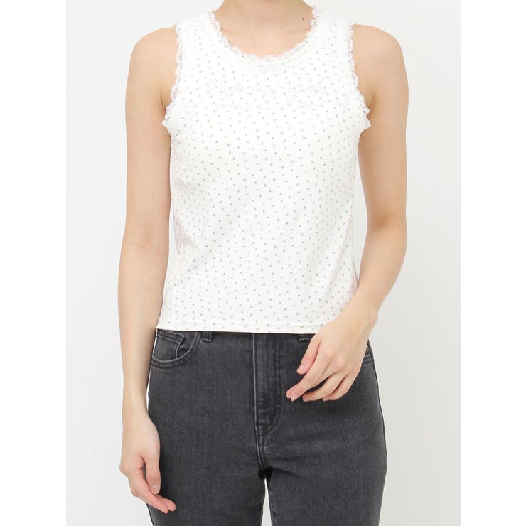 レースラインストーンロゴタンクトップ | jouetie | 詳細画像32 