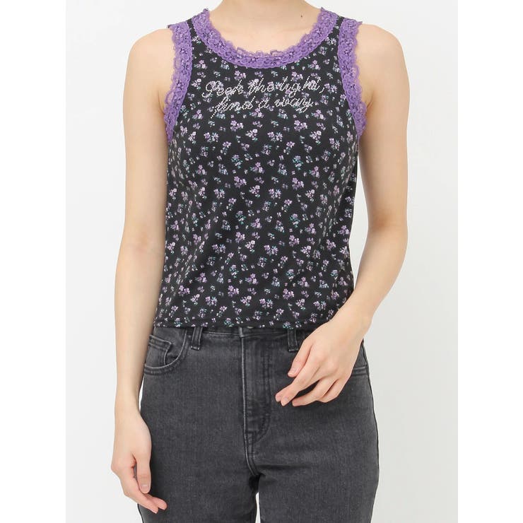 レースラインストーンロゴタンクトップ | jouetie | 詳細画像36 