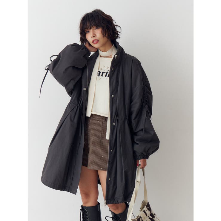 ギャザーリボンモッズコート[品番：MKSW0066638]｜jouetie（ジュエティ