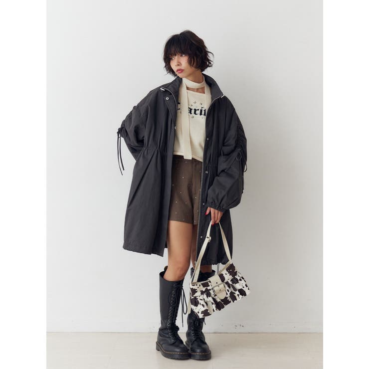 ギャザーリボンモッズコート | jouetie | 詳細画像12 