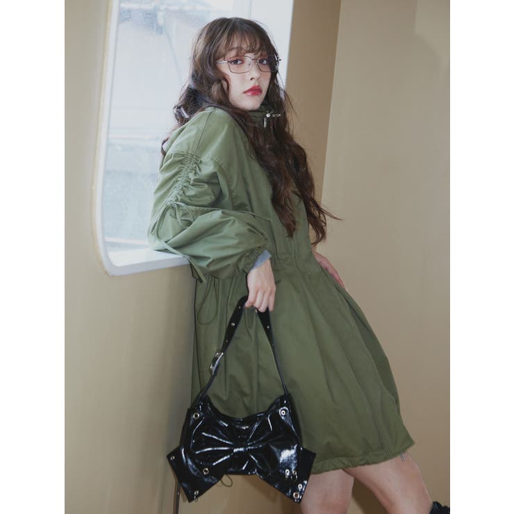 ギャザーリボンモッズコート | jouetie | 詳細画像3 