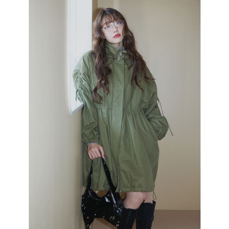 ギャザーリボンモッズコート[品番：MKSW0066638]｜jouetie（ジュエティ