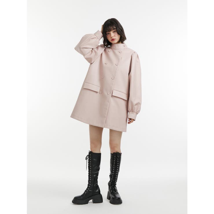 フェイクレザーAラインジャケット | jouetie | 詳細画像10 