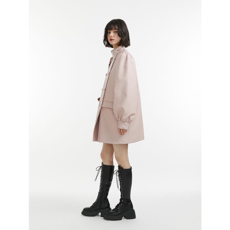 フェイクレザーAラインジャケット | jouetie | 詳細画像11 