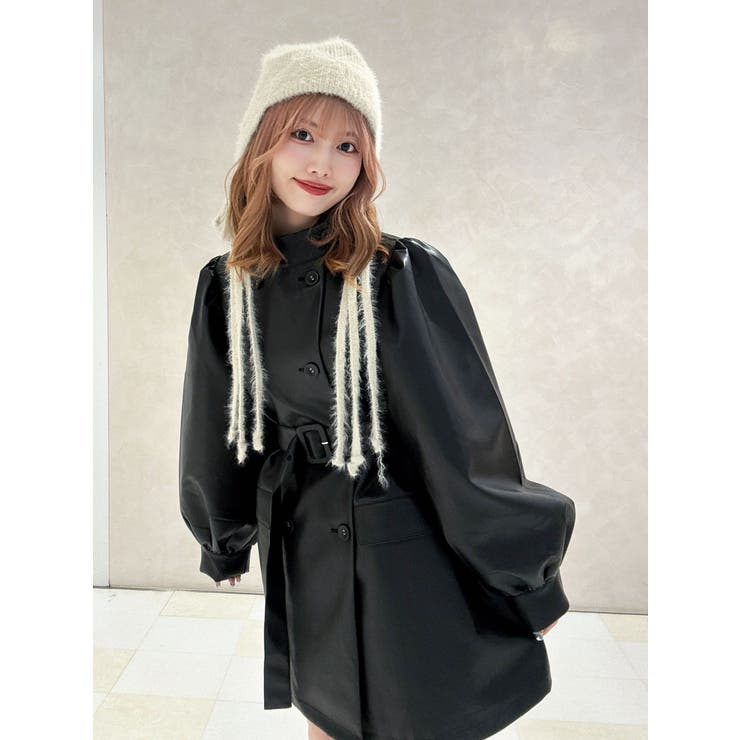 フェイクレザーAラインジャケット | jouetie | 詳細画像18 