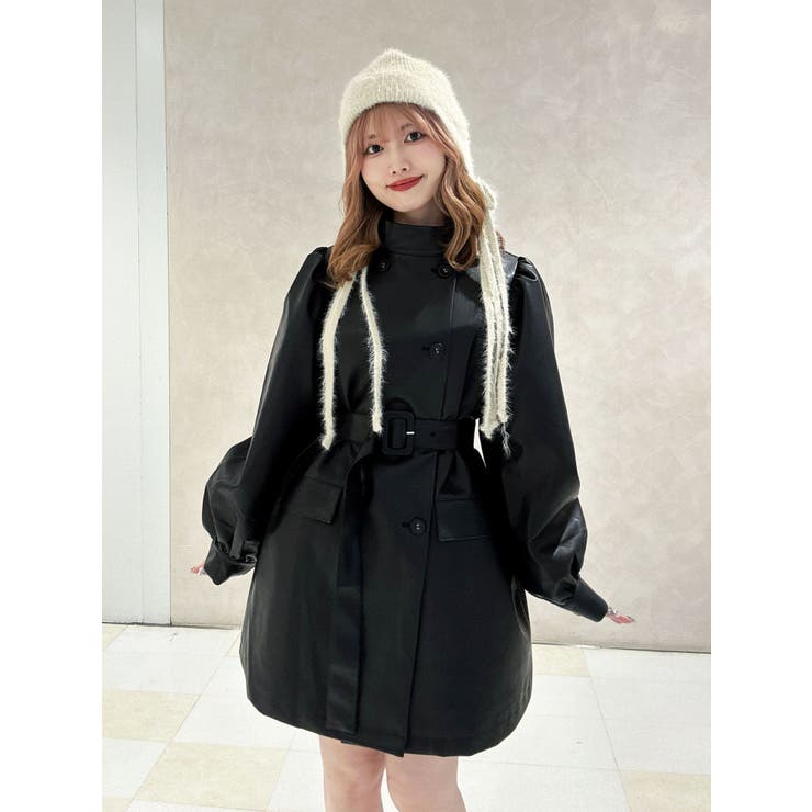 フェイクレザーAラインジャケット | jouetie | 詳細画像20 