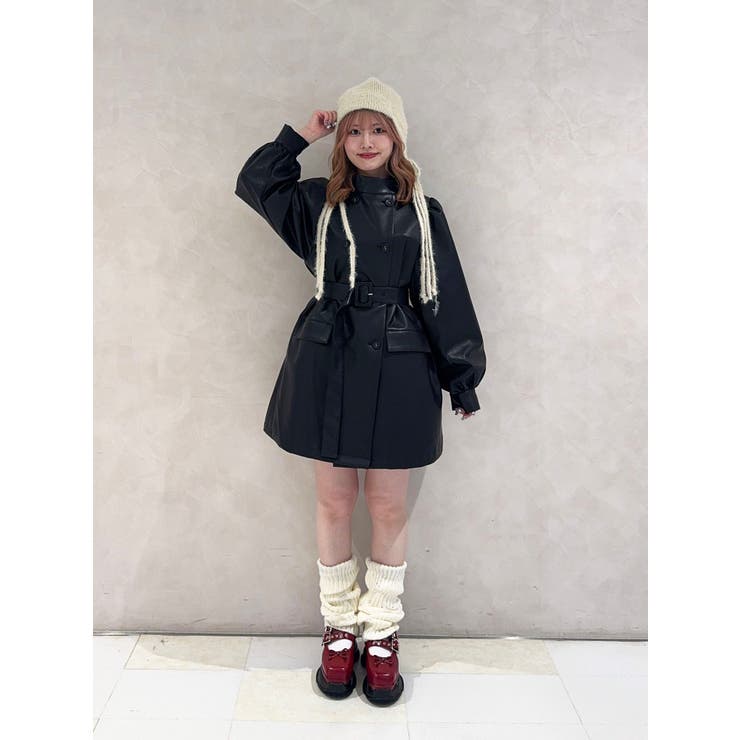 フェイクレザーAラインジャケット | jouetie | 詳細画像22 