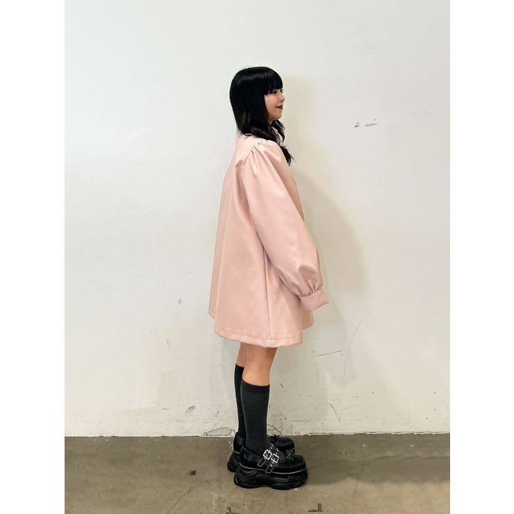 フェイクレザーAラインジャケット | jouetie | 詳細画像25 