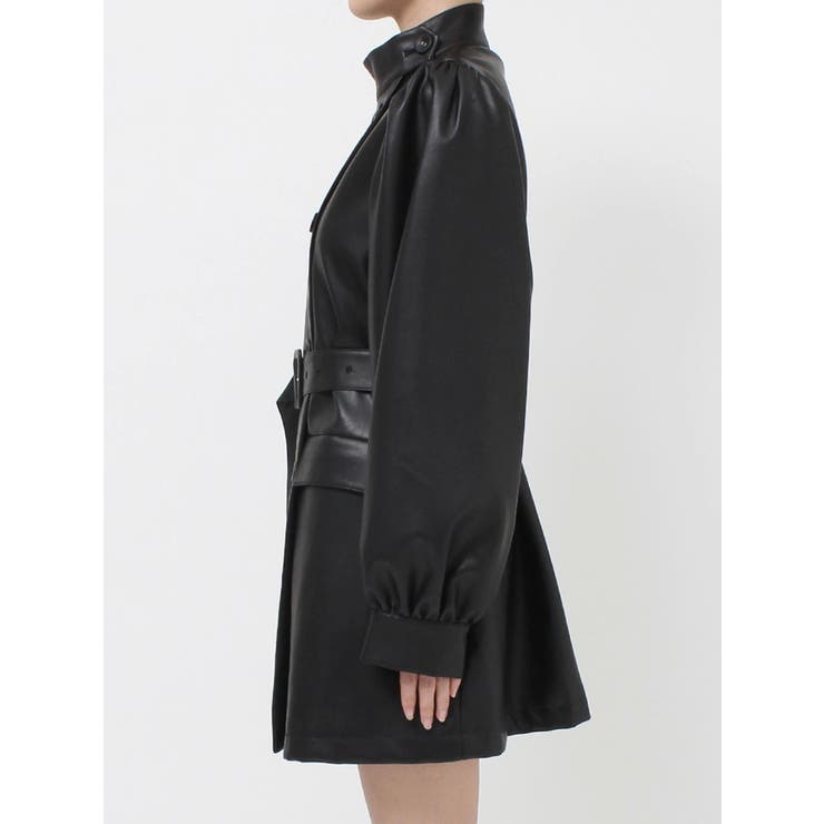 フェイクレザーAラインジャケット | jouetie | 詳細画像27 